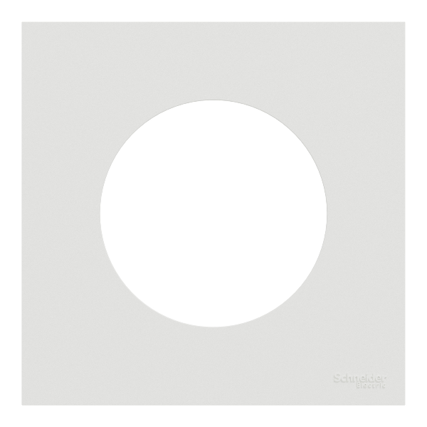 Schneider Electric – Plaque de finition Odace 1 poste – Blanc craie – Réf : S920702